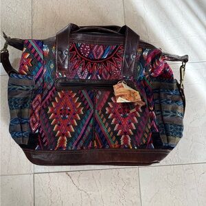 Colorful Embroidered Patterned Women's Bag, travel , tote bag.